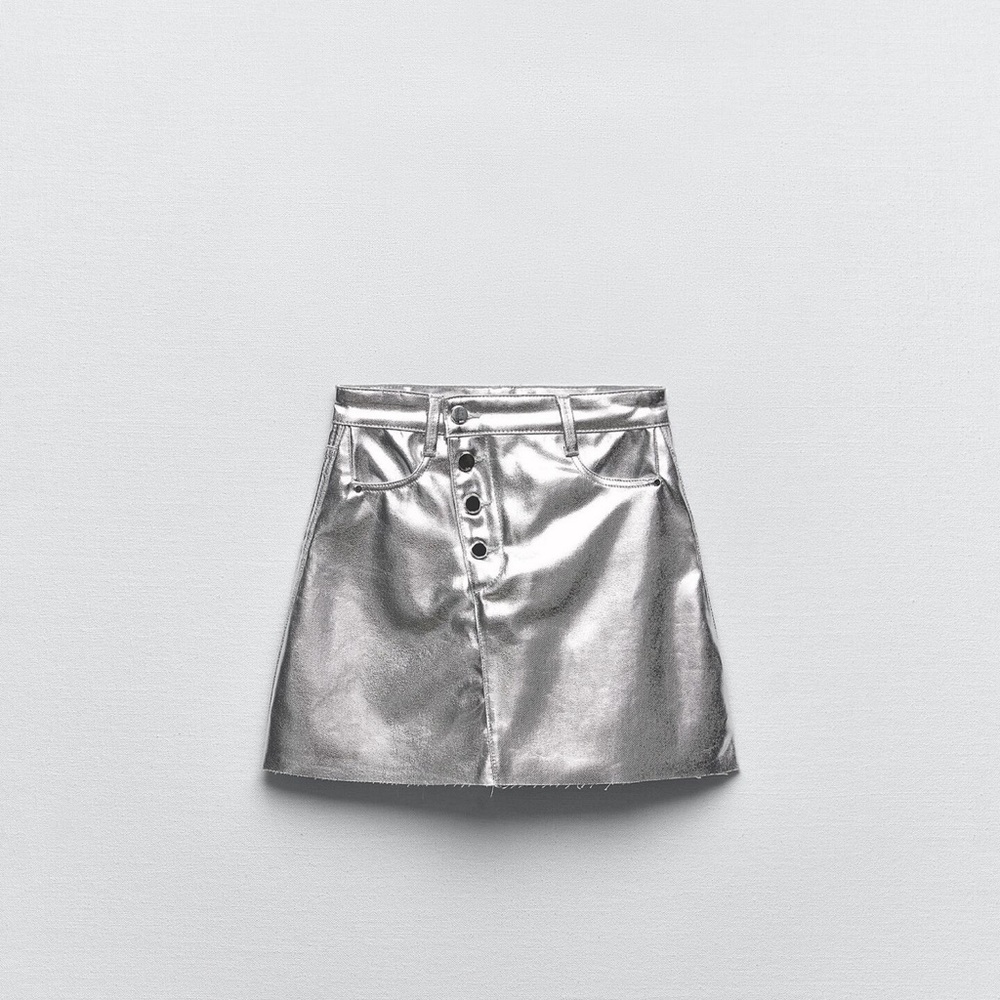 Silver Mini Skirt